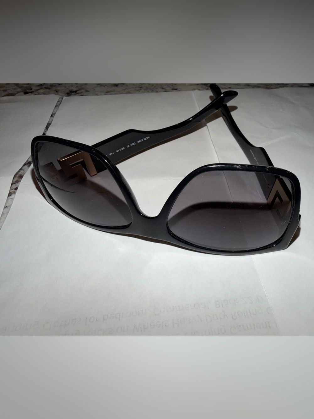 Versace Black Logo Women's Fashion Sunglasses